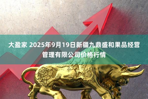 大盈家 2025年9月19日新疆九鼎盛和果品经营管理有限公司价格行情